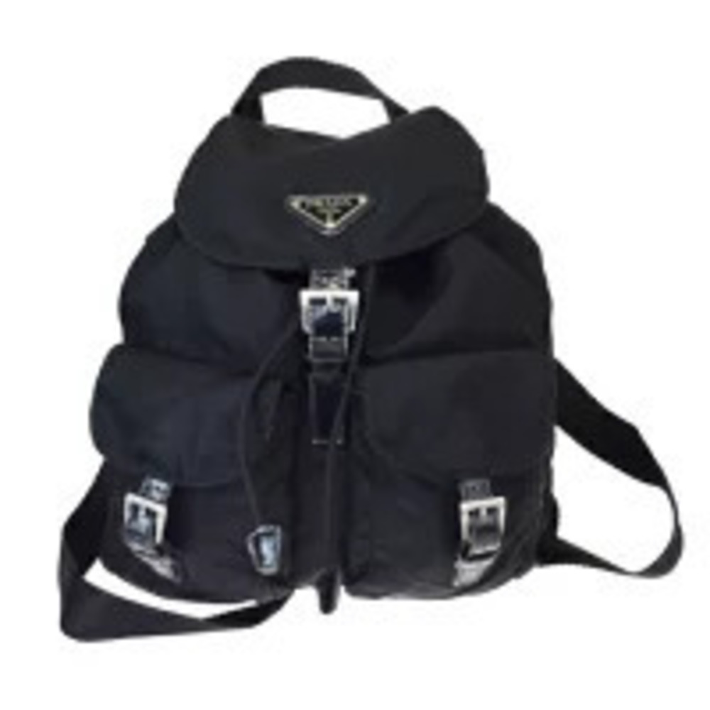 Prada Backpack Daybag Rucksack Bag Black Leather